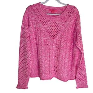 Lilly Pulitzer Pink Maxcy Plumeria Sweater NWT Sz XL